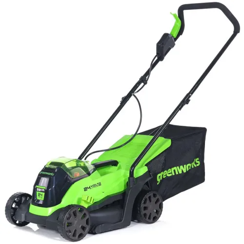 Газонокосилка аккумуляторная 33 см Greenworks 24V GD24LM33 2516107, бесщеточная, без АКБ и ЗУ